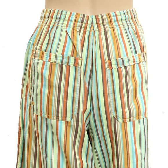 Free People Saylor Poplin Stripe Shorts Printed Mid-Rise Pull-on S NWT 283575 - Picture 11 of 12